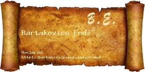 Bartakovics Ené névjegykártya